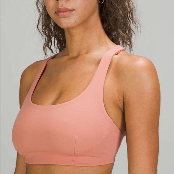 Lululemon Wunder Train Sports Bra Pink Savannah size 8 - Picture 1 of 9